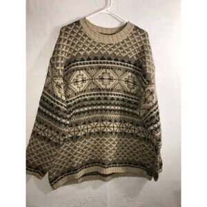 Vintage 90s Abercrombie & Fitch "THE BIG SWEATER"  Large 100% Wool Pullover